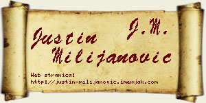 Justin Milijanović vizit kartica